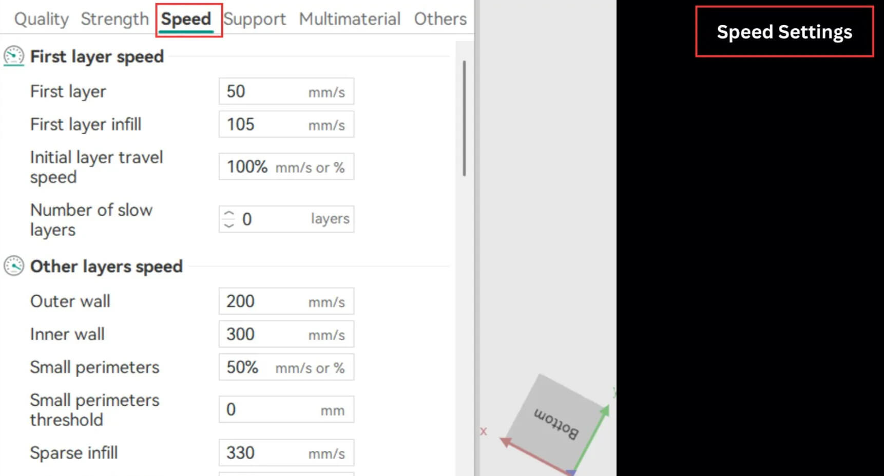 Speed Settings Image