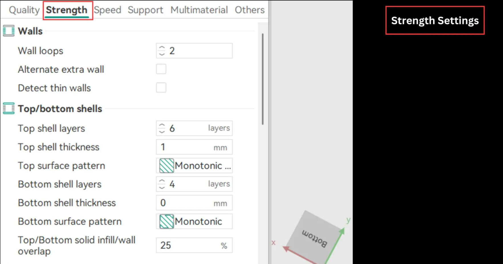 Strength Settings Image